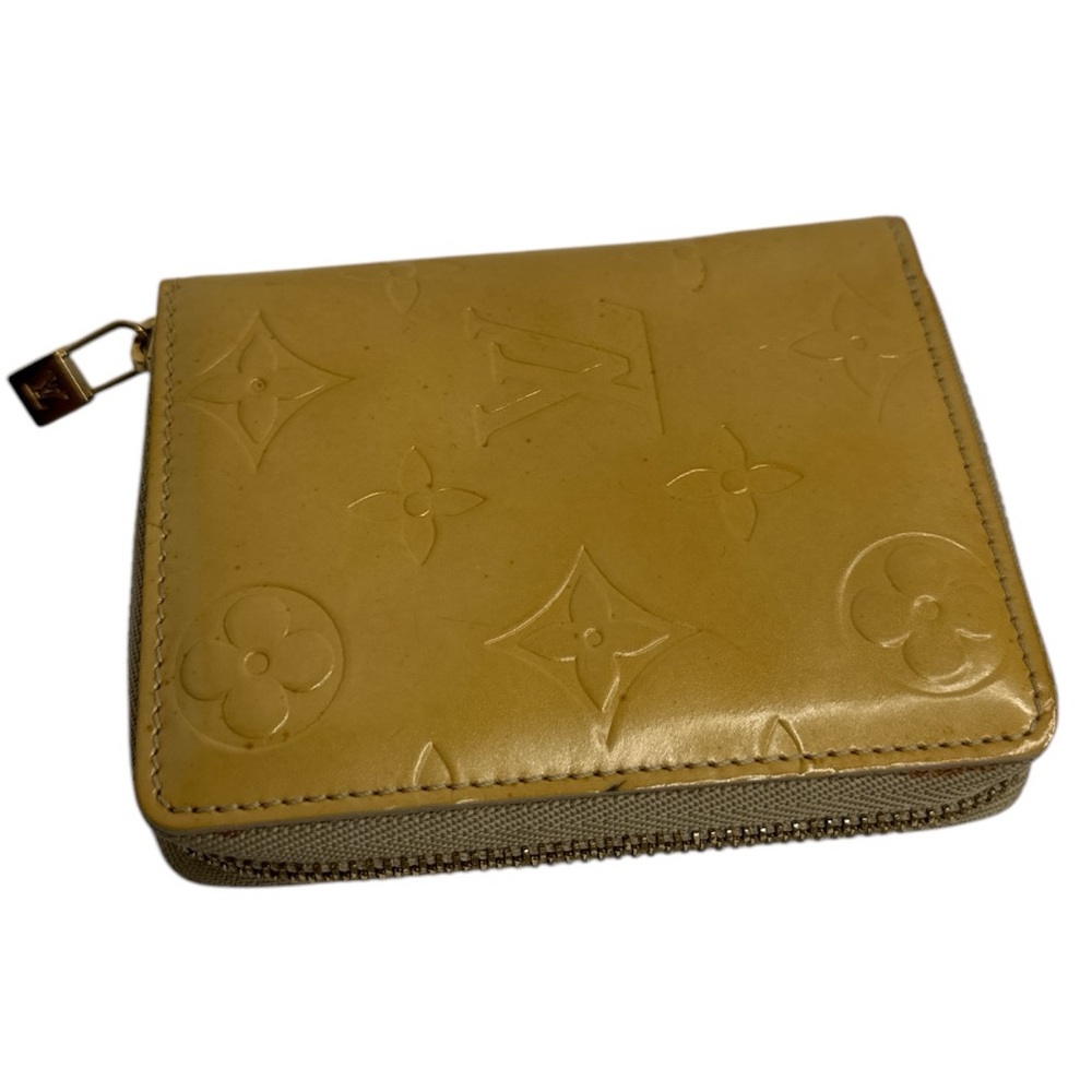 Louis Vuitton Yellow Vernis Patent Leather Bi-fold Zip Around Wallet BJ1909 - Picture 4 of 13